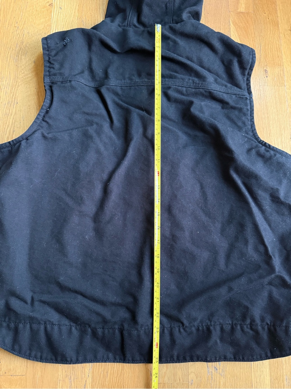 Carhartt Women's Duck Insulated Hooded Black Canvas Vest Full-Zip M Regular - Picture 9 of 13